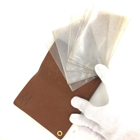471181N Louis Vuitton Wallet Card Case Porte Billets Pression Brown Monogram - Picture 5 of 9